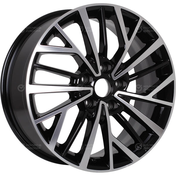 Колесный диск KHOMEN KHW1717 (ZV_17 Chery Tiggo)  7xR17 5x108 ET45 DIA60.1 глянцевый черный с полированной лицевой частью в Казани