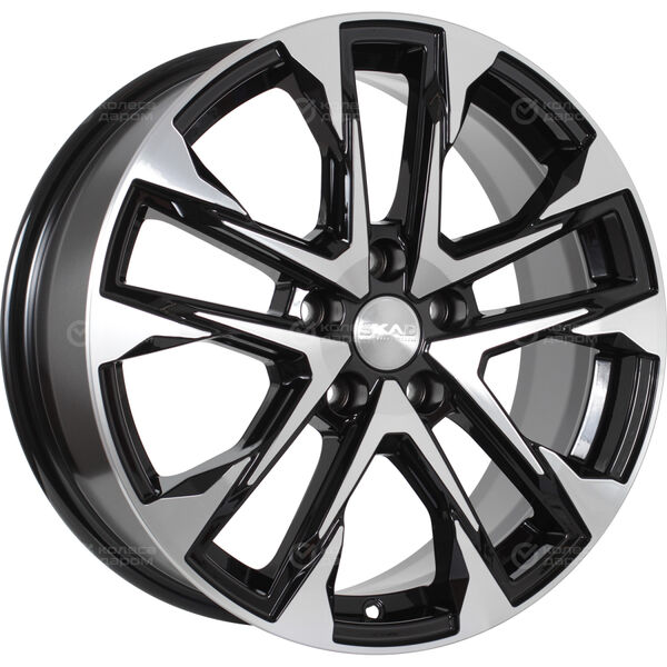 Колесный диск СКАД АТАКОР  7xR17 5x112 ET40 DIA57.1 черный глянцевый с полированной лицевой поверхностью в Казани