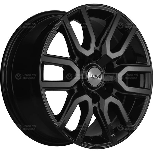 Колесный диск Carwel Барал 1723  8xR17 6x139.7 ET36 DIA100.1 черный глянцевый в Казани