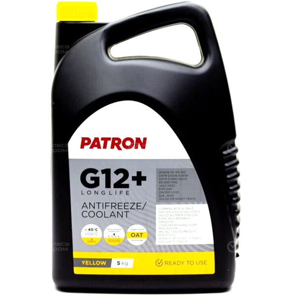 Антифриз Готовый Patron G12+ Жёлтый 5кг в Казани
