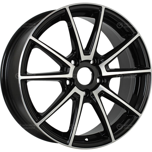 Колесный диск VENTI 1704  7xR17 5x100 ET45 DIA54.1 глянцевый черный с полированной лицевой частью в Казани