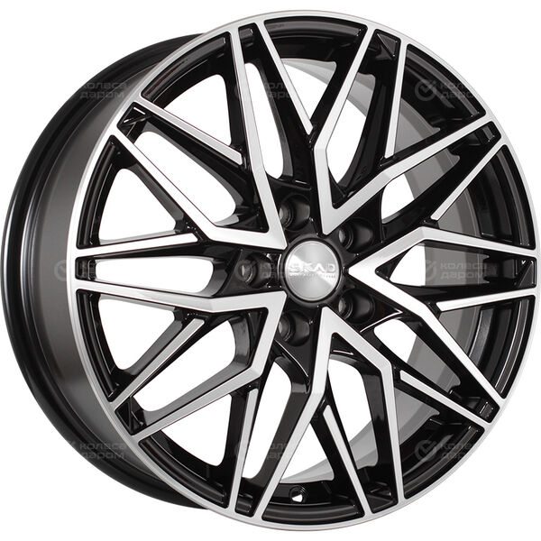 Колесный диск СКАД Азимут  7xR17 5x114.3 ET38 DIA67.1 черный глянцевый с полированной лицевой поверхностью в Казани