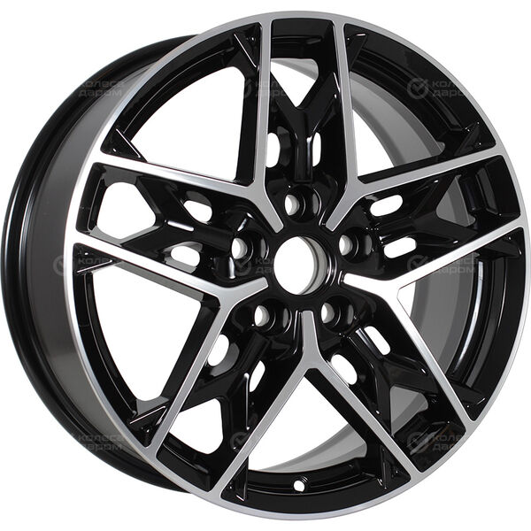 Колесный диск Ifree Реплика КС894 (ZV 17_Hyundai i40)  7.5xR17 5x114.3 ET46 DIA67.1 черный глянцевый с полированными элементами лицевой поверхности в Казани