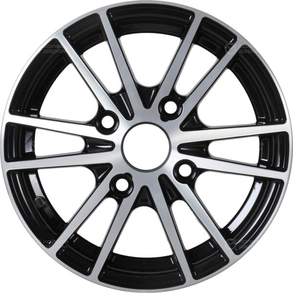 Колесный диск Tech Line 305  4.5xR13 4x114.3 ET43 DIA69.1 глянцевый черный с полированной лицевой частью в Казани