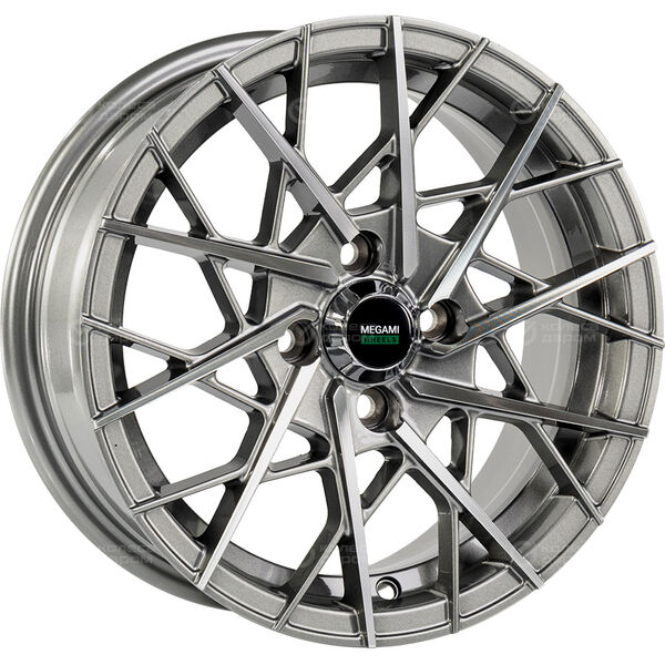 Колесный диск Megami MGM-11  6xR14 4x114.3 ET35 DIA66.1 насыщенный темно-серый полностью полированный в Казани
