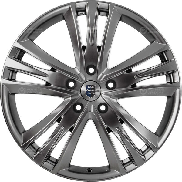 Колесный диск КиК Атлас  8.5xR20 5x114.3 ET38 DIA60.1 насыщенный темно-серый полностью полированный в Казани