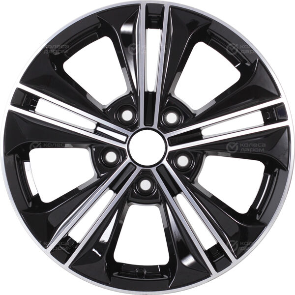 Колесный диск KDW KD1635 (16_Creta)  6xR16 5x114.3 ET43 DIA67.1 глянцевый черный с полированной лицевой частью в Казани
