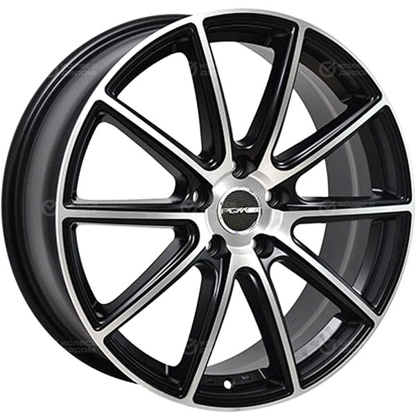 Колесный диск PDW 5208  8xR19 5x108 ET45 DIA67.1 черный матовый с полировкой в Казани