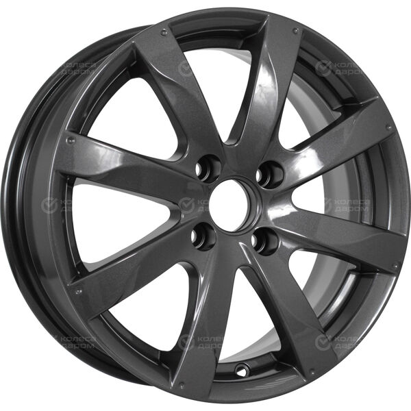 Колесный диск КиК Джемини-оригинал  6xR15 4x100 ET45 DIA56.6 насыщенный темно-серый полностью полированный в Казани