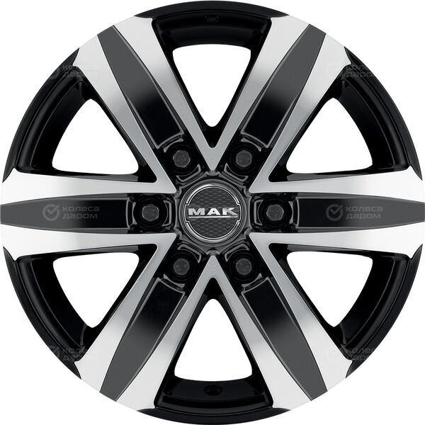 Колесный диск MAK STONE 6  8.5xR20 6x139.7 ET38 DIA67.1 чёрный глянцевый с полированной лицевой частью в Казани
