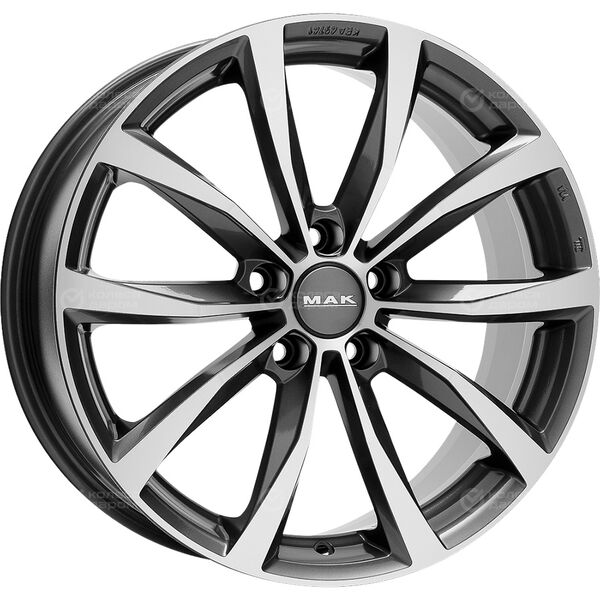 Колесный диск MAK WOLF  7xR17 5x112 ET40 DIA57.1 серый с полированной лицевой частью в Казани