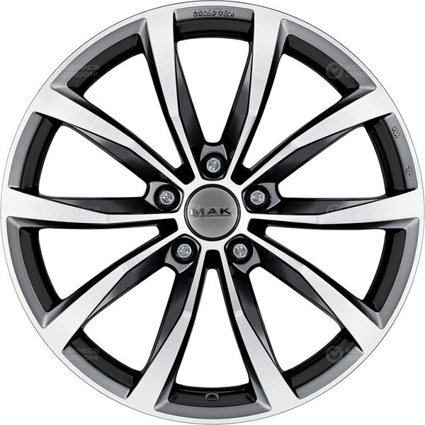Колесный диск MAK WOLF  7xR17 5x112 ET40 DIA57.1 серый с полированной лицевой частью в Казани