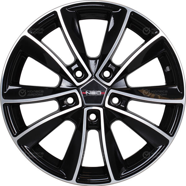 Колесный диск NEO 642  6.5xR16 5x114.3 ET38 DIA73.1 глянцевый черный с полированной лицевой частью в Казани