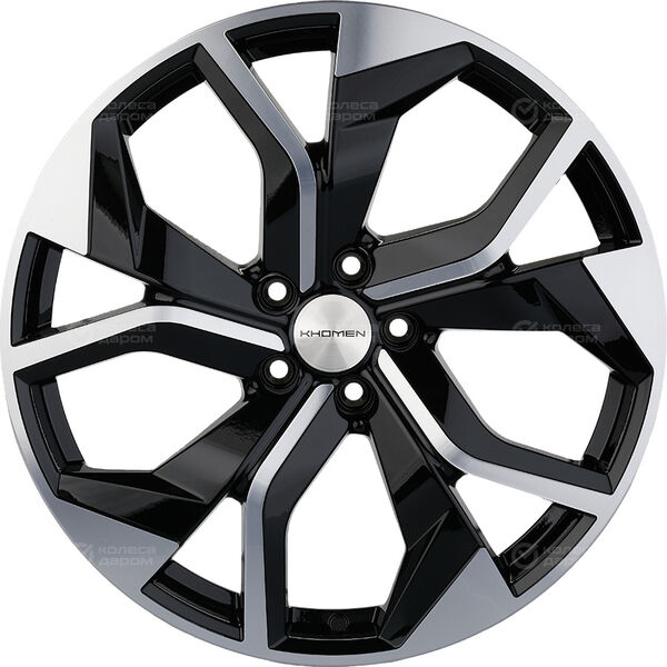 Колесный диск KHOMEN KHW2006 (Audi/VW)  8.5xR20 5x112 ET33 DIA66.6 глянцевый черный с полированной лицевой частью в Казани
