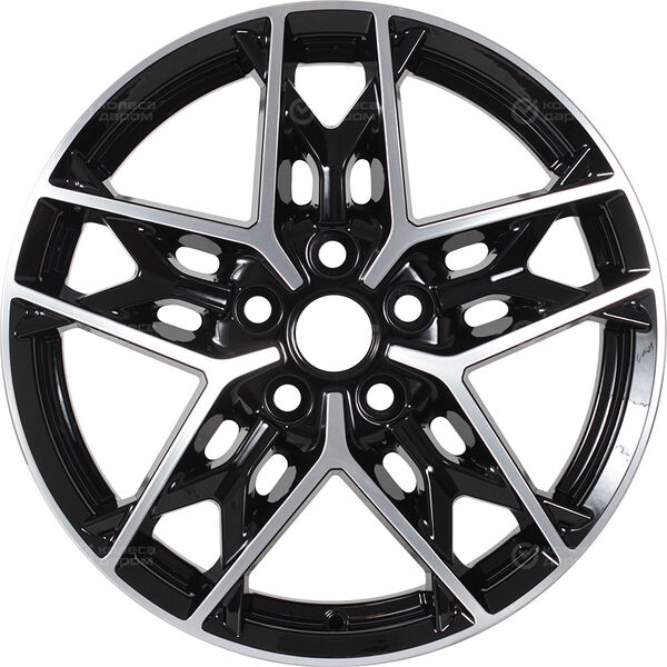 Колесный диск Ifree Реплика КС894 (ZV 17_Hyundai i40)  7.5xR17 5x114.3 ET46 DIA67.1 черный глянцевый с полированными элементами лицевой поверхности в Казани