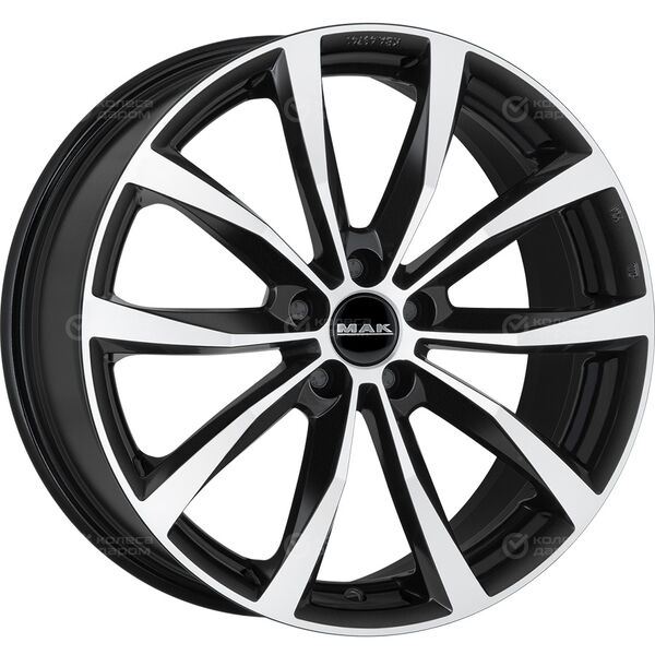 Колесный диск MAK WOLF  7xR17 5x110 ET41 DIA65.1 чёрный глянцевый с полированной лицевой частью в Казани