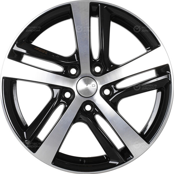 Колесный диск СКАД Сеул  6.5xR17 5x114.3 ET37 DIA66.6 черный глянцевый с полированной лицевой поверхностью в Казани