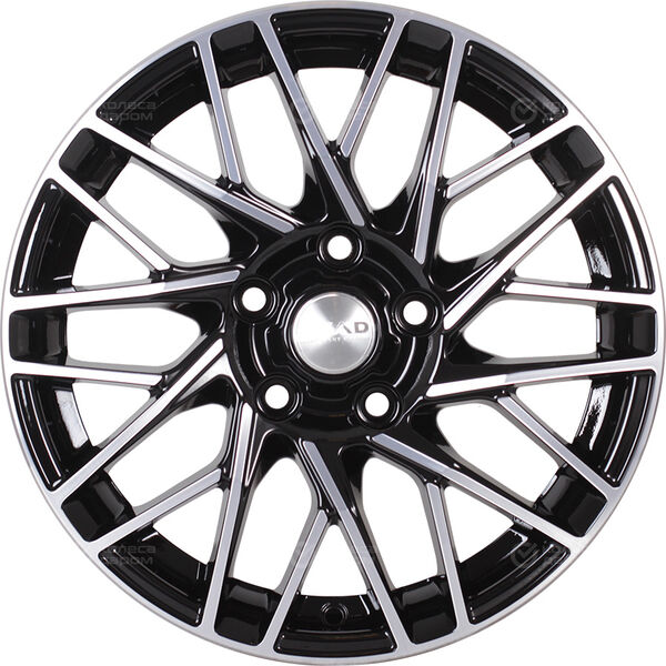 Колесный диск СКАД Сиена  6.5xR16 5x114.3 ET42.5 DIA67.1 черный глянцевый с полированной лицевой поверхностью в Казани