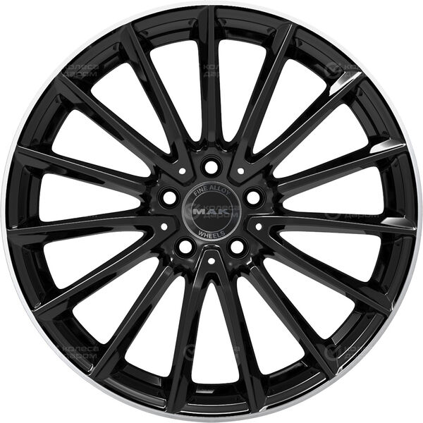 Колесный диск MAK Komet  8xR19 5x112 ET33 DIA66.6 черный блестящий с зеркальным кольцом в Казани