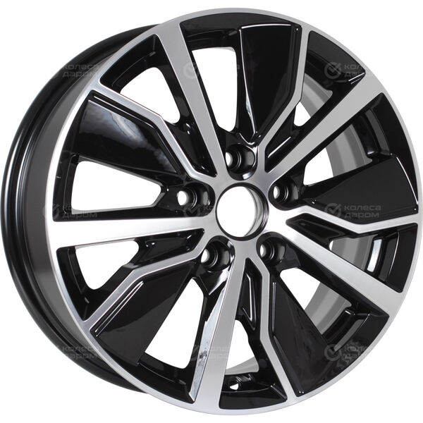 Колесный диск КиК Гамбит  6.5xR16 5x114.3 ET40 DIA67.1 черный глянцевый с полированными элементами лицевой поверхности в Казани