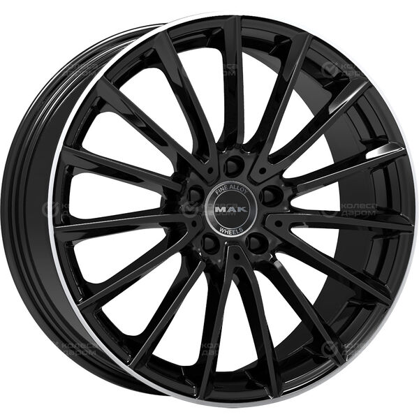 Колесный диск MAK Komet  8xR19 5x112 ET33 DIA66.6 черный блестящий с зеркальным кольцом в Казани