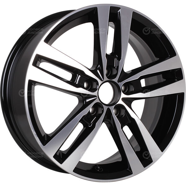 Колесный диск КиК Rassvet  6.5xR16 5x114.3 ET50 DIA67.1 черный глянцевый с полированными элементами лицевой поверхности в Казани