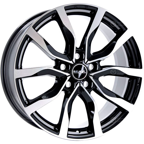 Колесный диск MAK KOLN  8xR17 5x112 ET42 DIA66.5 черный глянцевый с полированной лицевой частью в Казани