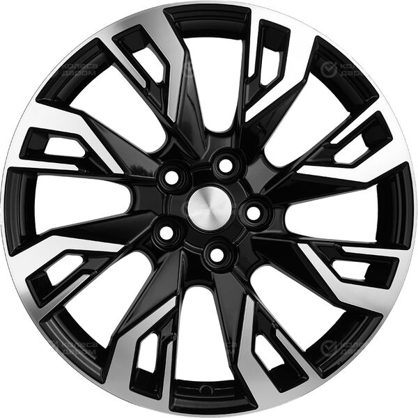 Колесный диск Carwel Чеко 1809  7xR18 5x108 ET33 DIA60.1 чёрный глянцевый с полированной лицевой частью в Казани