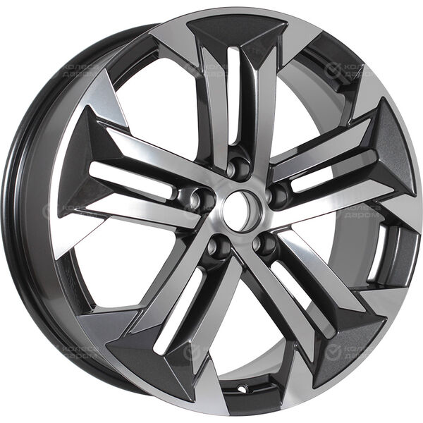 Колесный диск СКАД Premium Series КР015 (19_Jetour Dashing)  7.5xR19 5x108 ET38 DIA60.1 глянцевый черный с полированной лицевой частью в Казани