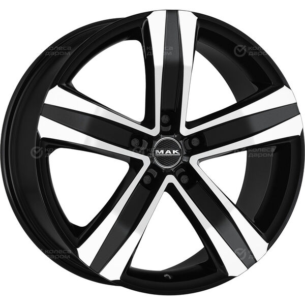 Колесный диск MAK Stone 5  7xR17 5x112 ET55 DIA66.6 чёрный глянцевый с полированной лицевой частью в Казани
