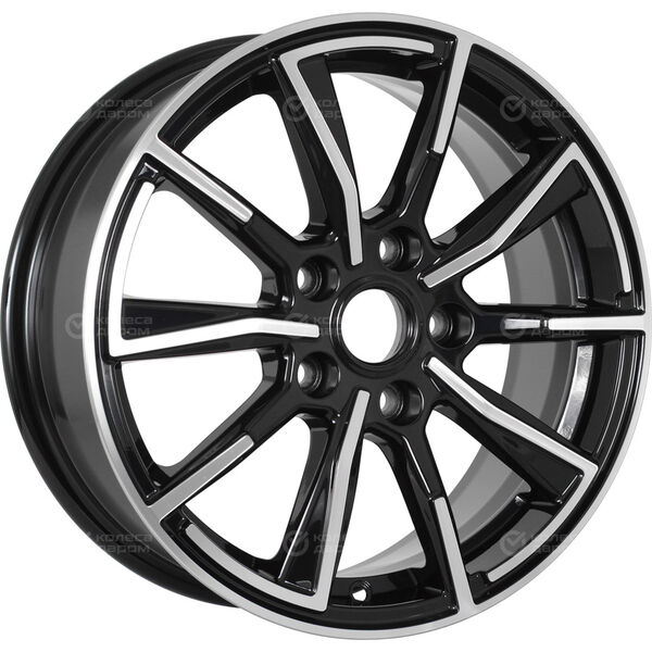 Колесный диск Carwel Лабаз  6.5xR16 5x108 ET40 DIA65.1 чёрный глянцевый с полированной лицевой частью в Казани