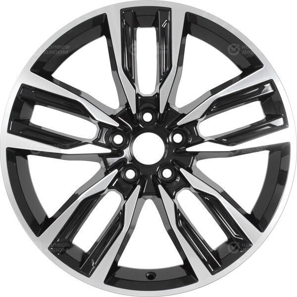 Колесный диск КиК Борэй  8xR18 5x114.3 ET45 DIA67.1 черный глянцевый с полированными элементами лицевой поверхности в Казани