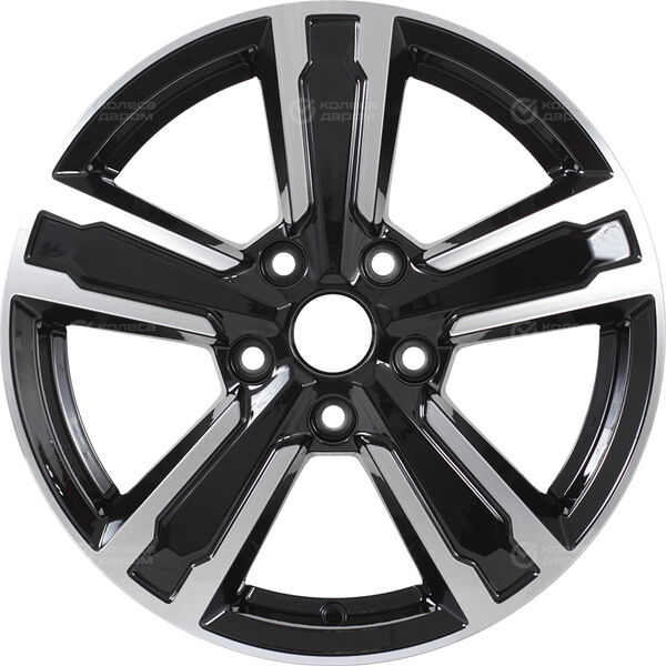 Колесный диск КиК Оклахома  6.5xR16 5x105 ET38 DIA56.6 черный глянцевый с полированными элементами лицевой поверхности в Казани