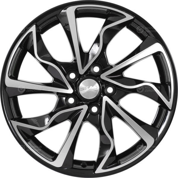 Колесный диск СКАД Marseille  7xR17 5x112 ET47 DIA57.1 черный глянцевый с полированной лицевой поверхностью в Казани
