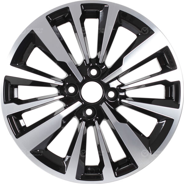 Колесный диск КиК Эрман  6.5xR16 4x100 ET40 DIA67.1 черный глянцевый с полированными элементами лицевой поверхности в Казани