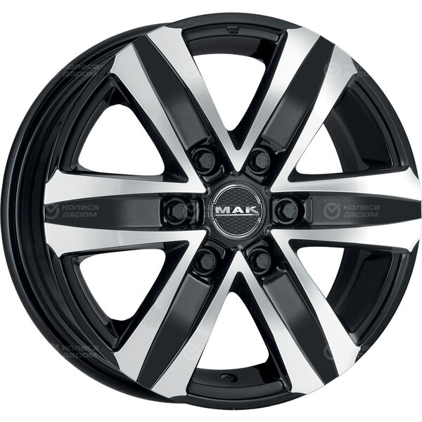 Колесный диск MAK STONE 6  8.5xR20 6x139.7 ET38 DIA67.1 чёрный глянцевый с полированной лицевой частью в Казани