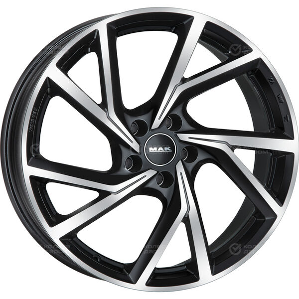 Колесный диск MAK Kassel  8.5xR19 5x112 ET20 DIA66.45 чёрный глянцевый с полированной лицевой частью в Казани