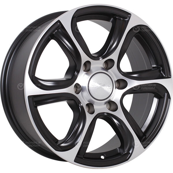 Колесный диск СКАД Скала  7.5xR17 6x139.7 ET30 DIA106.2 черный матовый с полированным элементом в Казани