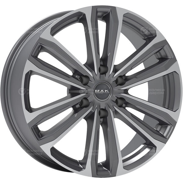 Колесный диск MAK Safari 6  7.5xR17 6x114.3 ET45 DIA66.1 серый с полированной лицевой частью в Казани