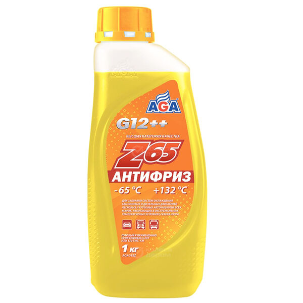 Антифриз Готовый Aga G12++ Жёлтый 1 л. в Казани