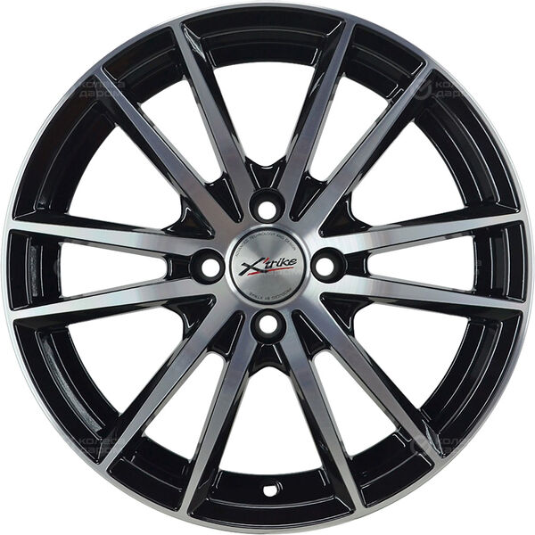 Колесный диск X-trike X129  6.5xR16 4x98 ET35 DIA58.5 глянцевый черный с полированной лицевой частью в Казани