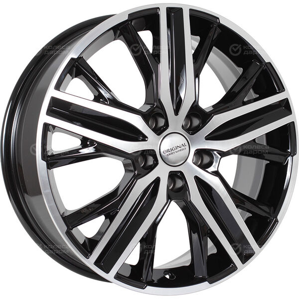 Колесный диск СКАД KL-375  6.5xR18 5x114.3 ET38 DIA67.1 черный глянцевый с полированной лицевой поверхностью в Казани