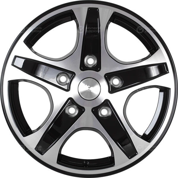 Колесный диск СКАД Калипсо  6.5xR16 5x139.7 ET43 DIA98.5 черный глянцевый с полированной лицевой поверхностью в Казани