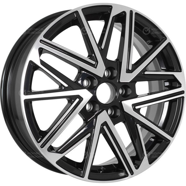 Колесный диск Carwel Галилео  6xR16 5x105 ET38 DIA56.6 чёрный глянцевый с полированной лицевой частью в Казани