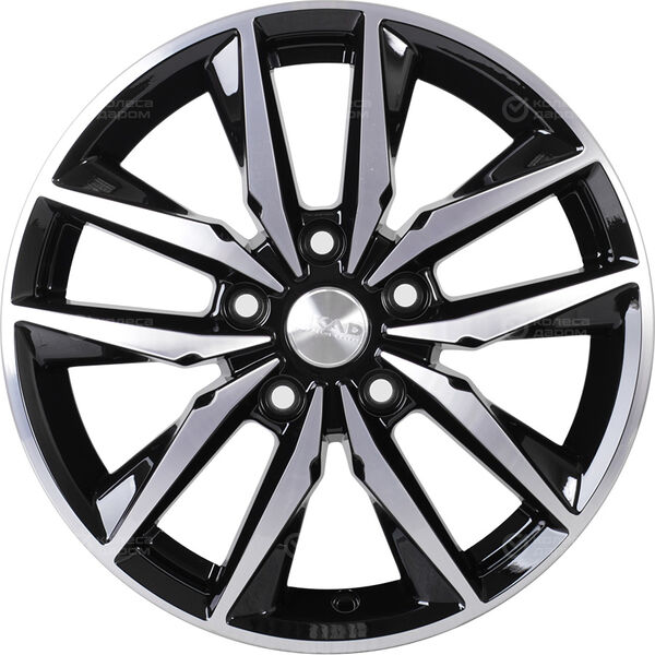 Колесный диск СКАД Тирион  6.5xR16 5x114.3 ET40 DIA66.1 черный глянцевый с полированной лицевой поверхностью в Казани