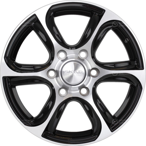 Колесный диск СКАД Скала  7.5xR17 6x139.7 ET30 DIA67.1 черный глянцевый с полированной лицевой поверхностью в Казани