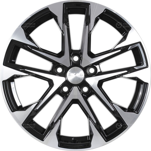 Колесный диск СКАД АТАКОР  7xR17 5x114.3 ET40 DIA66.1 черный глянцевый с полированной лицевой поверхностью в Казани