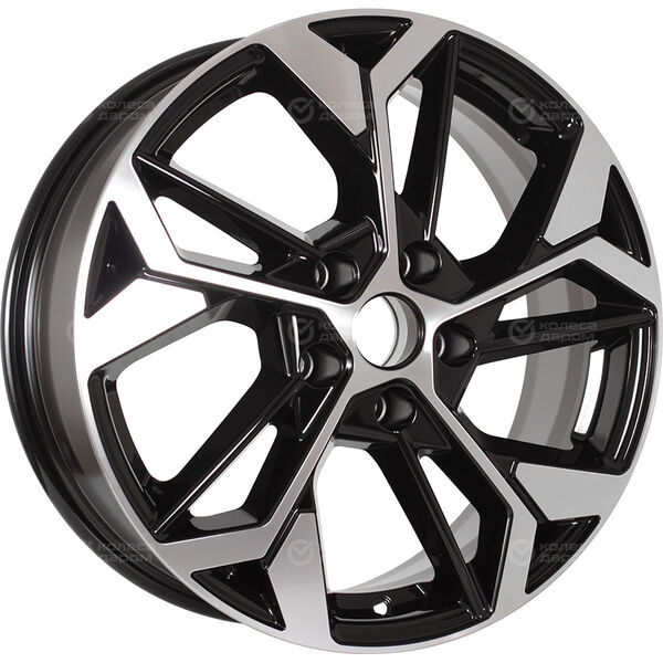 Колесный диск Ifree Реплика КС1062 (17_Emgrand X7)  6.5xR17 5x114.3 ET45 DIA60.1 черный глянцевый с полированными элементами лицевой поверхности в Казани