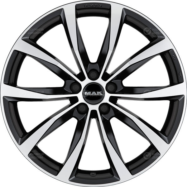 Колесный диск MAK WOLF  7xR17 5x110 ET41 DIA65.1 чёрный глянцевый с полированной лицевой частью в Казани
