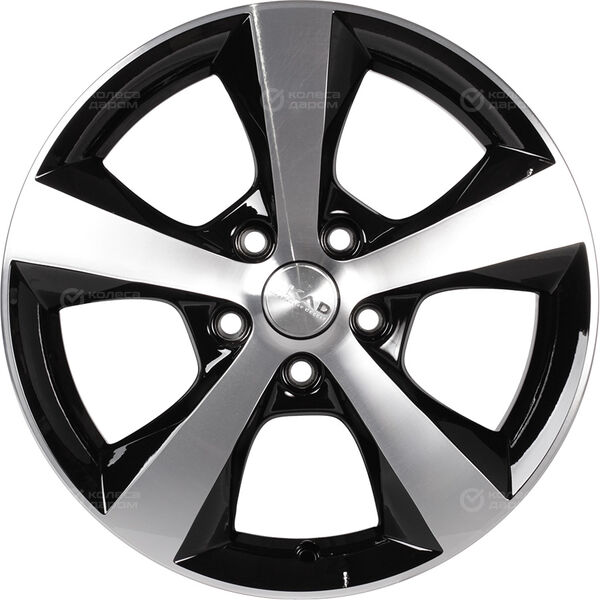 Колесный диск СКАД Кёльн  7xR16 5x114.3 ET45 DIA60.1 черный глянцевый с полированной лицевой поверхностью в Казани